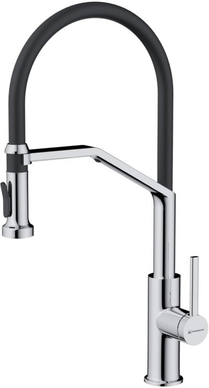 Смеситель для кухни Omoikiri Makkari 2 Plus-SB-BN-BL (4994494) с подключением к фильтру воды и гибким изливом